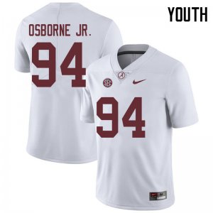 NCAA Youth Alabama Crimson Tide #94 Mario Osborne Jr. Stitched College 2018 Nike Authentic White Football Jersey AV17N46IZ